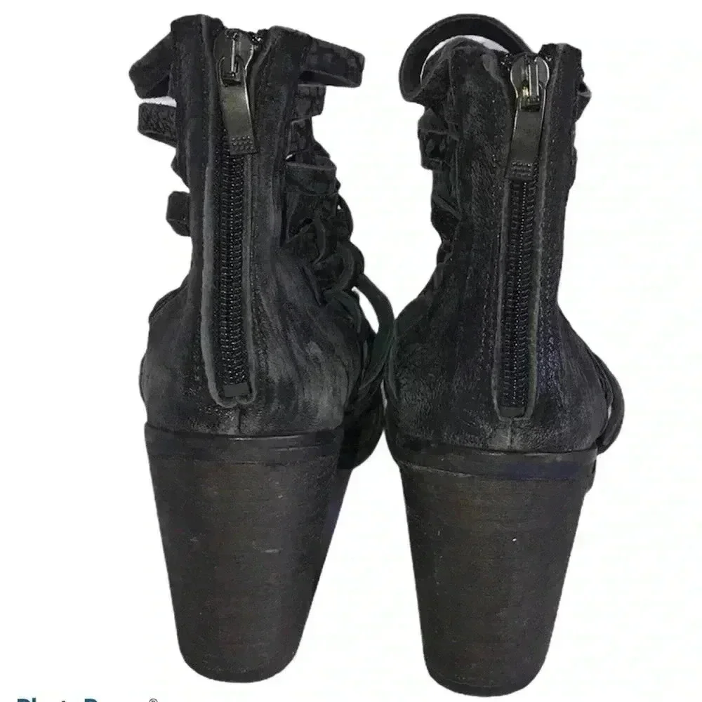 Free People Carrera Braided Woven Booties Size 6